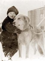 Child with dog