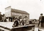 Children outside Eagle Trading