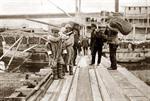 Eskimos on a dock