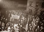 Crowd awaiting TITANIC survivors