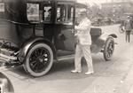 Herbert Hoover Getting in Car