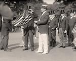 President Wilson with American Flag