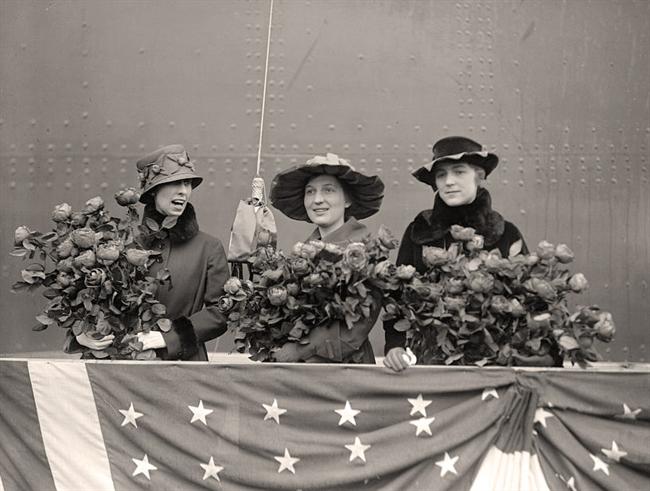 Women Christening Ship