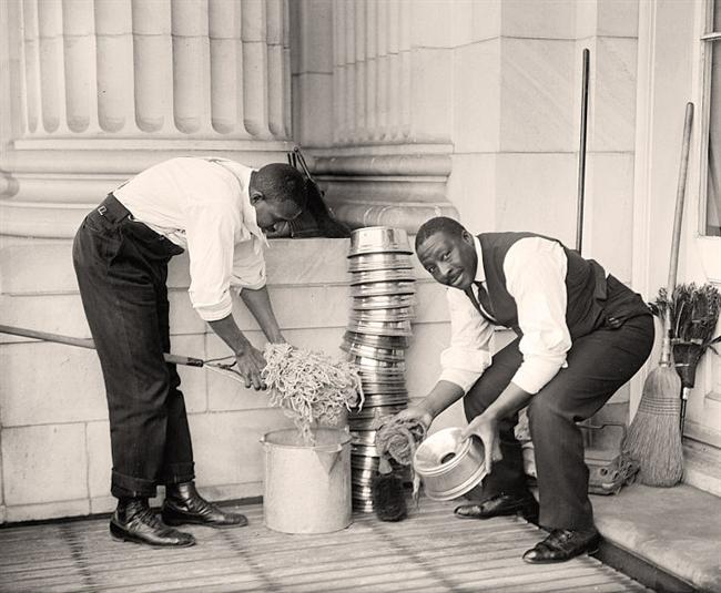 Black Men Cleaning