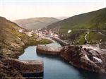 Boscastle, harbor looking west, Cornwall, England