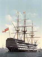 The Victory Nelsons Flagship, stern, Portsmouth, England