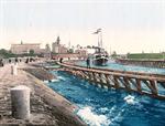 Harbor, hotel and pilot station, Colberg, Pommeraina, Germany i.e, Kolobrzeg, Poland