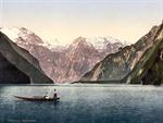Konigsee, general view, Upper Bavaria, Germany