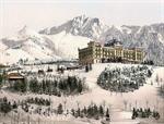 Rochers de Naye, and Hotel de Caux, in winter, Geneva Lake, Switzerland
