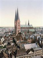 St. Marys, from St. Peters Clock Tower, Lubeck, Germany