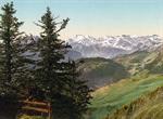 Stanserhorn, view of Mount Titlis, Unterwald, Switzerland