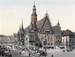 Town hall from the east, Breslau, Silesia, Germany i.e., Wroclaw, Poland