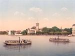 Boats at Uhlenhouster Ferry, Hamburg, Germany