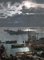 Harbor by moonlight, II, Algiers, Algeria