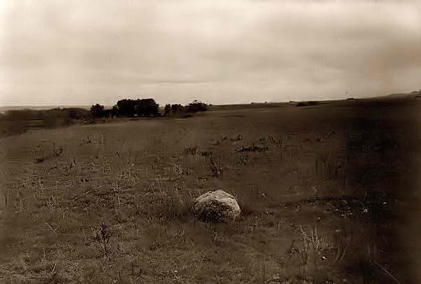 Rock in field in the Missouri Valley of North Dakota.