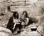 Apache Women Cooking on Campfire