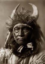 Indian in a Buffalo Head Dress