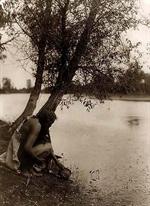 Hidatsa Indian by River