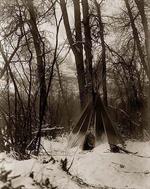 Indian Tipi in a Forest