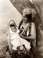 Hupa Indian Mother and Baby