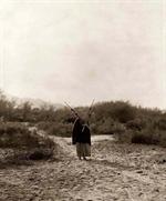 Pima Woman with Backet
