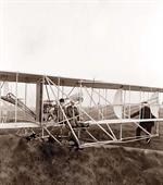 Orville Wright in Airplane